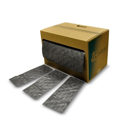 Universal Multi-Perf Absorbent Roll – 15"x75' | 2-Ply, Gray | Perforated for Pads, Wipes, or Socks | Spilfyter DB-1575