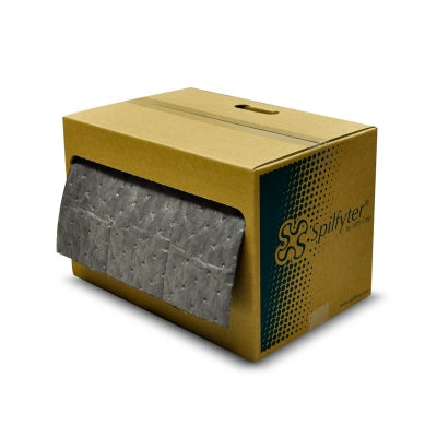 Universal Multi-Perf Absorbent Roll – 15"x75' | 2-Ply, Gray | Perforated for Pads, Wipes, or Socks | Spilfyter DB-1575