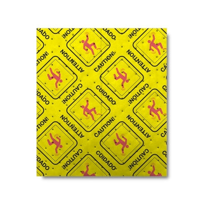 Hi-Vis Universal Premium Absorbent Pads – 16"x18" (100-Pack) | Heavy-Duty Spill Control with Caution Warning