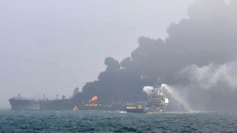 North Sea Collision Sparks Fire and Environmental Fears Off UK Coast