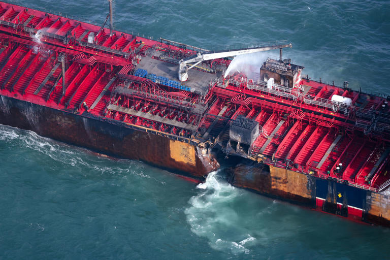 North Sea Ship Collision Sparks Fire and Environmental Emergency