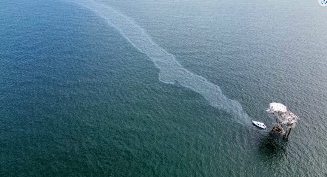 Natural Gas and Oil Discharge Detected Off Crystal Beach: A Developing Situation